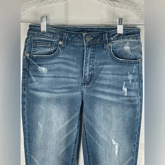 ✨ Miss Me Distressed Stretch Easy Skinny Jeans Size 27 - Picture 3 of 13
